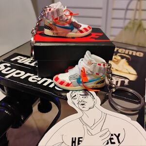 Nike Off White Jordan 1 Sneaker Keychain